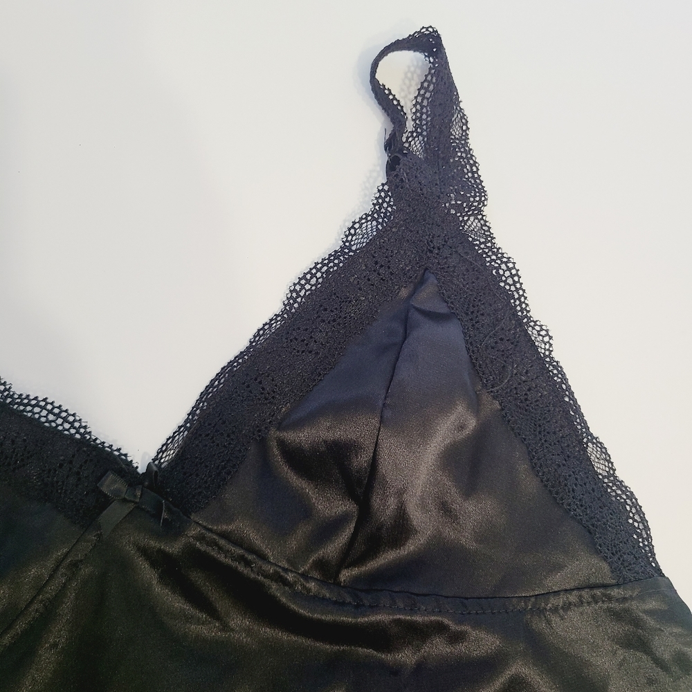 Cozy Rozy Black Lace Night Piece medium NWOT - Picture 7 of 11